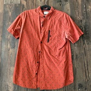 ORANGE SHORT SLEEVE BUTTON DOWN